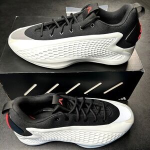 adidas AE 1 Low Basketball Shoes Mens Size 12 White Black Lucid Red JQ6140 NEW